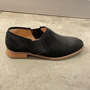 Clarks Black Suede Loafers